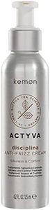 Kemon - Actyva Disciplina Anti-Frizz Cream, Crema Disciplinante per Capelli Crespi, con Acido Ialuronico, Anticrespo ed Elasticizzante - 125 ml
