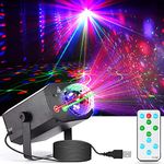 Disco Lights, Party Light +Disco Ball 2 in 1 Party Lights Sound Actived Stage Lighting with Remote Control for Dancing Festival KTV Bar Club Vocal Concert Birthday