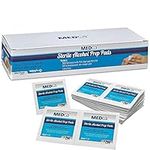 Alcohol Prep Pads, Sterile, Medium, 2-Ply Cotton Gauze - Individually Wrapped (500 Count)