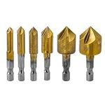 Bestgle 6Pcs 1/4" Countersink Drill