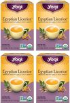 Yogi Tea Egyptian Licorice Tea - 16 Tea Bags per Pack (4 Packs) - Organic Licorice Tea Bags - Includes Licorice Root, Cinnamon Bark, Orange Peel, Ginger Root, Cardamom Pod & More