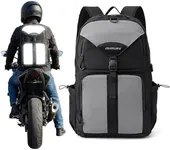 Oumurs Reflective Motorcycle Backpack with Helmet Holder, Water-resistant 1680D Oxford Fabric, 35L Large Capacity, Long Distance Travel Backpack