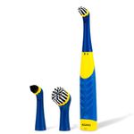 AGARO Regal Cleaning Brush for Household, Toilet, Kitchen, Bathroom Cleaning, HIGH Speed OSCILLATING Technology, Long Handle, 3 Heads for Scrubbing/Removing Stain, Dirt, Cordless, Blue & Yellow