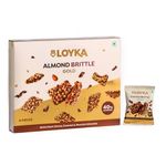 Loyka Almond Brittle Gold Choco Box - 8 pcs 116gm | Premium Chocolate Gift Hamper | Choco & Nut Dryfruit Delicacy | Roasted California Almonds (40%), Dark Choco & Salted Caramel | Any-time snack