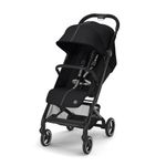 Cybex Beezy 2 Stroller - Lightweight Baby Stroller, Compact Fold, Compatible with all Cybex Infant Seats, Stands for Storage, Easy to Carry, Multiple Recline Positions, Travel Stroller - Moon Black