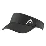 HEAD Women's Pro Player Visor, Black, one size