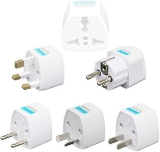 Converter Plug Universal Travel Adapter Set – Pack of 5 Universal AU to Europe USA Outlet Adapters for All of Europe USA (Type C, E, F, G J, L)