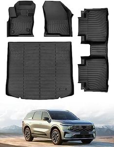 for Ford Edge Floor Mats Trunk Mat 2024 2023 2022 2021 2020 2019 2018 2017 2016 2015, for Ford Edge ST Floor Mats 2024 2015-2023, Custom Fit All-Weather Mats for Edge Accessories 2015-2024