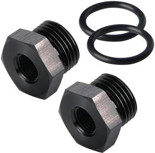 2 Packs 8AN -8 ORB O-ring Male to 1/8 NPT Female Fitting Adapter, 8An Fitting, 8orb Fitting Aluminum Black