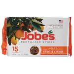 Jobe's Fruit & Citrus Fertilizer Spikes 9-12-12 Time Release Fertilizer for All Fruit Trees, 15 Spikes per Package