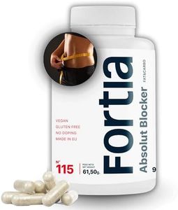 FORTIA Bloqueador Carbohidratos | Bloqueador de Carbohidratos y Grasas | Pastillas Saciantes de Apetito sin Ardor | Bloqueadores Carbohidratos | Carb Blocker Hecho en España - 90 Cápsulas.