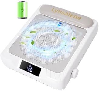 Nail Dust Collector Rechargeable,Portable Dust Collector Nail Tech with Hand Rest,40 Speed Levels Adjustable,4000RPM Powerful Suction Vacuum Fan Dust Extractor for Salon & Home Manicure