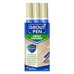 3 X IVORY Grout Pens - Designed for restoring tile grout