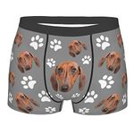 Nsipan Custom Pet Face Funny Boxer Briefs, Personalized Cat Face Short Briefs, Customized Dog Face Print Underwear for Men, Photo on Underpants Gift for Birthday, for Boyfriend Husband