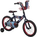 Huffy Marvel Spiderman 16 Inch Kid's Bike, Ideal for Ages 4-6 Years Old, Training Wheels Included, Quick Connect Assembly, Fun and Playful Spiderman Graphics, Simple Coaster Brake