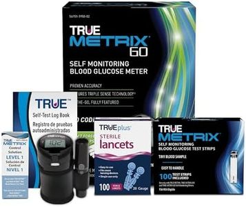 TRUE METRIX GO Meter Starter Kit - Blood Glucose Meter, Case, 100 Test Strips, 100 Lancets, Control Solution, Log Book - Fast, Easy Testing Supplies for Home Use and Travel