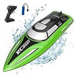 Remote Control Boat 2.4 Ghz with Rechargeable Battery 20 Minutes Time of Joy, Radio Control Boat and Waterproof Hull RC Racing Boat Toy for Childrens or Adults