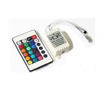 xcluma DC 12V 2A 24-key RGB Controller IR LED Strip Dimming Controller 34-type Function Modes Regulator Output 3-way