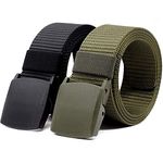 ZORO Unisex Nylon & Canvas Waist Belt For Men & Women (Pack Of 2) Fits On Upto 40 Inches Waist Size (Combo 09, Multicolor)