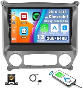 2G+64G Android Car Stereo Radio for Chevy Silverado GMC Sierra 2014 2015 2016 2017 2018 Wireless CarPlay Android Auto GPS Navigation Radio Replacement 10.1 inch Touchscreen HiFi Bluetooth AHD Camera