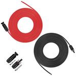 iGreely Solar Panel Extension Cable - 100 Feet 10AWG(6mm²) Solar Extension Cable with Female and Male Connector Solar 100Ft 10AWG