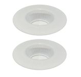 JRM Stainless Steel Sink Strainer Kitchen Drain Basin Basket Filter Stopper Drainer Jali (Sink strainer Plastic (2 PC))