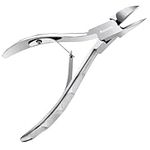 Auxmir Toenail Clippers, Nail Clippers, Stainless Steel Nail Cutters, 5" Sharp Curved Nippers for Thick Nails/Toenails, Ingrown Toenails, Safety Cover Included