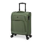 SWISSGEAR Altitude Collection Checked Luggage — Lightweight Large Suitcase with 8 Wheels, TSA Locks, and Durable Shell — Khaki, 28-inch