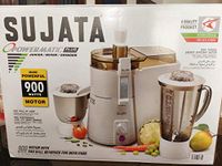 Sujata Powermatic Plus 900 Watts Juicer Mixer Grinder | 22000 Rotations Per Min | 90 Minutes Continuous Running | 2 Versatile Jars 1750 ml and 1000 ml