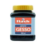 Flash Gesso For Acrylic Painting-Water Base Non-Toxic Universal Gesso Paint Primer For Artist Professionals Hobby Painters (500 ml-Black)