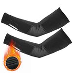 ROCKBROS Thermal Arm Warmer for Men & Women Arm Sleeves for Cycling Running, Autumn & Winter Windproof Thermal Arm Cover