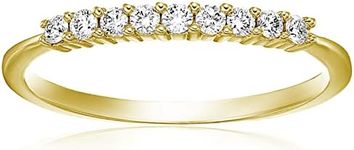 (White-Gold, 6) - 1/5 ctw Petite Diamond Wedding Band in 14k White Gold