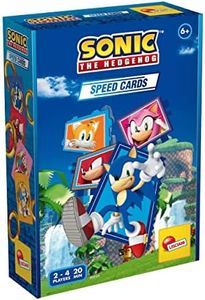 Liscianigiochi - SONIC the HedgeHog - Jeu de Cartes Speed Cards avec Sonic le Hérisson - Jeu de Stratégie pour Enfants dès 6 ans - 2 Joueurs ou plus