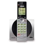 VTech DECT 6.0 Single Handset Cordless Phone with CID, Backlit Keypad and Screen, Full Duplex Handset Speakerphone, and Call Block Silver/Black - CS6919