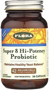 Udo's Choice - Super 8 Probiotic 30 Count - 42 Billion CFU, High Potency, Vegetarian Probiotics for Women & Men, Yeast Balance