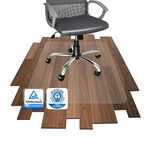 etm Office Chair Mat - Floor Protector | Hard Floor Mat for Office Chair | Protection Against Swivel Chairs | Shatterproof Polycarbonate Chair Mat -100x120cm (3.3'x4')