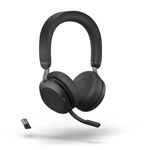 Jabra Evolve2 75 Wireless Headset – Hybrid Work Certified, Active Noise Cancelling, Bluetooth, Dual Connectivity, All-Day Comfort, 8-Microphone Call Technology, UC & MS Teams Compatible