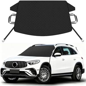 KALINCO Windshield Cover for Ice and Snow, 600D Oxford Fabric Car Windshield Snow Cover, Anti-Frost Waterproof Winter Windshield Covers, Fits Most Cars SUVs Trucks Sedans