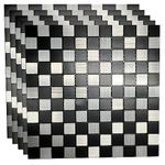 ZURATO Mosaic Peel and Stick Backsplash Tile | Aluminum Tile Stick on Backsplash for Kitchen and Bathroom | Self Adhesive Mosaic Tiles 3D Wall Sticker Panel (30cm x 30cm) (10)