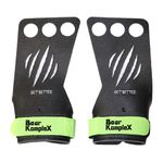 Bear KompleX Black Diamond 3 Hole Hand Grips, Great for Crossfit, Speal, Barbell, Kettle Bell, Ring Work, Gymnastics, Crossfit, Comfort and Support, Protect from Blisters, Reduce Slipping, Men & Women