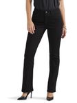 Lee Women's Flex Motion Regular Fit Bootcut Jean, Black, 10, Black, 10