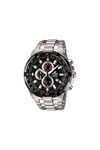 Men's Stainless Steel Edifice Black Dial Tachymeter, Black, Chronograph,Quartz Movement