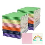 48 Pack 4 x 4 Inch Colorful Blank Notebook Bulk, Small Pocket Notebook Mini Blank Notebook Travel Journal Sketchbooks for Kids, Student, Office, 60 Blank Pages/30 Sheets by zmybcpack