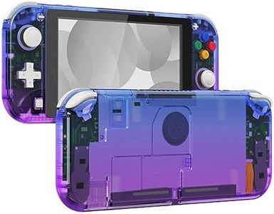 eXtremeRate Gradient Translucent Bluebell DIY Replacement Shell for Nintendo Switch Lite, NSL Handheld Controller Housing w/Screen Protector, Custom Case Cover for Nintendo Switch Lite