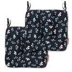 Vera Bradley by Classic Accessories Water-Resistant Patio Chair Cushions, 19 x 19 x 5 Inch, 2 Pack, Gingko Butterflies