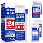 20 in1 Drinking Water Testing Kit 145 Strips,Complete Water Testing Kits for Drinking Water,At Home Tap and Well Water Test Kit for Hardness, Lead, Iron, Copper, Chlorine, Fluoride