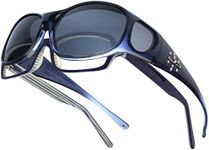 Fitovers Eyewear Element Sunglasses with Swarovski Elements on Temples (Sapphire, PDX Grey)