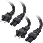 Cable Matters 2 Pack 2 Prong Vizio TV Power Cord Replacement 6 ft, PS2 Power Cord/Polarized Power Cord/AC Power Cable, Compatible with Vizio TV and Playstation 2 (NEMA 1-15P to IEC C7)