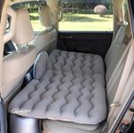 Premium Inflatable Car Bed Mattress for Back Seat, Portable Air Bed with 2 Air Pillows, Waterproof Travel Sleeping Bed for SUV, Sedan & Hatchback, Comfortable Camping for Adults & Kids (Grey)