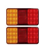 Justech 2 x Rear Brake Lights Tail lights 12V Universal for Trailer Camper Van Truck Lorry Tractor (24 LEDS)